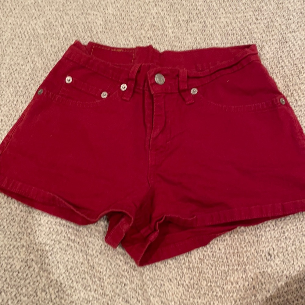 Vintage Red Levi Jean Shorts